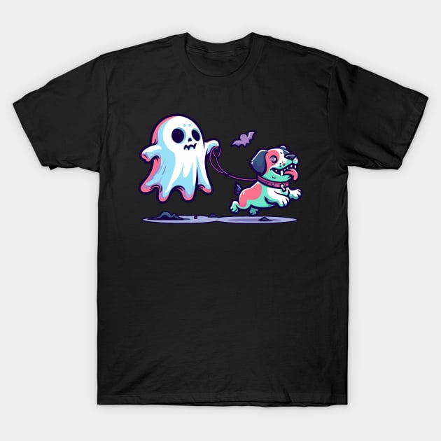 zombie dog walker T-Shirt by hunnydoll